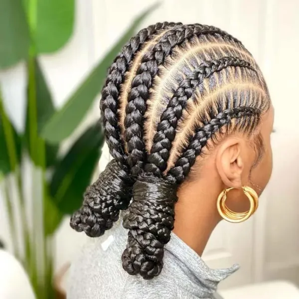 Cornrow with Synthetic Extensions - Large